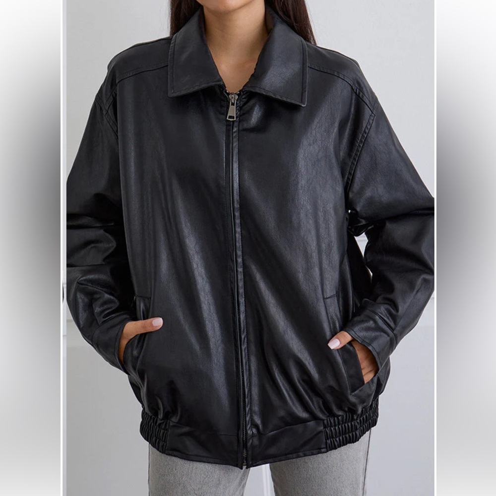 Motelrocks PU Cavita Black Leather Jacket XL - Picture 2 of 6
